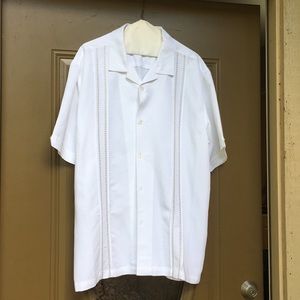 XL White Cubavera Shirt